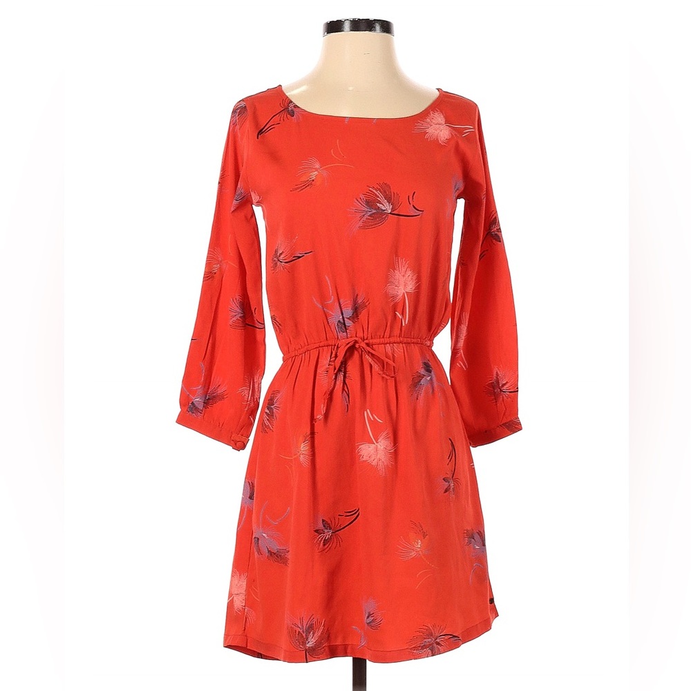Orange floral dress